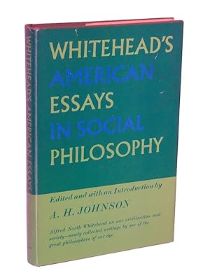 Immagine del venditore per Whitehead's American Essays in Social Philosophy venduto da Bowman Books