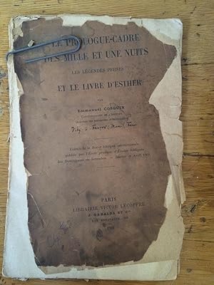 Seller image for Le Prologue-Cadre Des Mille Et Une Nuits, Les Legendes Perses Et Le Livre D'Esther for sale by Arthur Probsthain