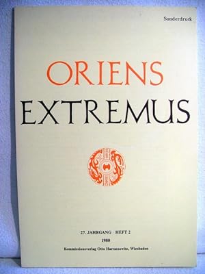 Oriens Extremus. Zeitschrift für Sprache, Kunst und Kultur der Länder des Fernen Ostens. Jahrgang...