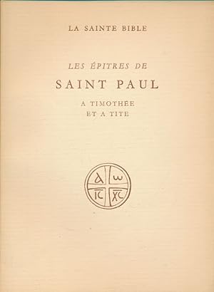 Seller image for Les pitres de Saint Paul  Timothe et  Tite for sale by LIBRAIRIE GIL-ARTGIL SARL