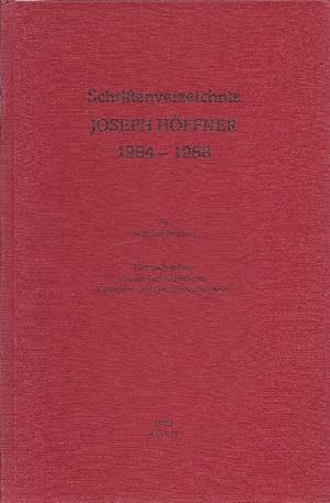 Schriftenverzeichnis Joseph Höffner 1984 - 1988