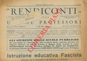 Rendiconti della Unione Professori.