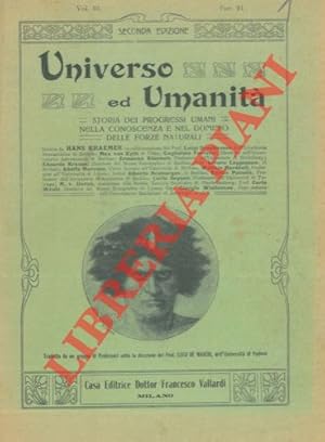 Image du vendeur pour L'investigazione dell'Universo. Parte IV. Universo ed umanit. Storia dei progressi umani nella conoscenza e nel dominio delle forze naturali. mis en vente par Libreria Piani