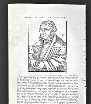 Image du vendeur pour Martin Luther After Four Hundred Years mis en vente par Legacy Books II