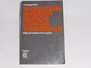 Bild des Verkufers fr Informationshandbuch Deutsche Literaturwissenschaft. zum Verkauf von Der-Philo-soph