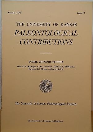 Bild des Verkufers fr Fossil Crinoid Studies (The University of Kansas Paleontological Contributions - Paper 42; October 1, 1969) zum Verkauf von Stephen Peterson, Bookseller