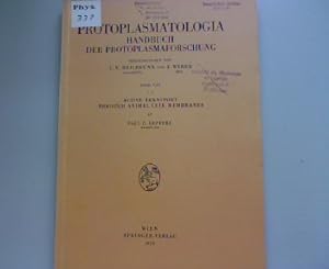 Bild des Verkufers fr Photoplasmatologia Band VIII, 7a. Handbuch der Protoplasmaforschung. Active Transport Through Animal Cell Membranes. zum Verkauf von Antiquariat Bookfarm