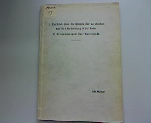 Imagen del vendedor de berblick ber die Chemie der Carotinoide und ihre Verbreitung in der Natur, und : Untersuchungen ber Carotinoide. Inaugural-Dissertation zur Erlangung der Philosophischen Doktorwrde der Universitt Zrich. a la venta por Antiquariat Bookfarm