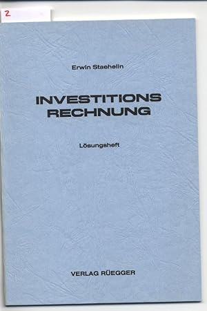 Imagen del vendedor de Investitionsrechnung. Lsungsheft. a la venta por Antiquariat Bookfarm