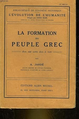 Bild des Verkufers fr LA FORMATION DU PEUPLE GREC zum Verkauf von Le-Livre