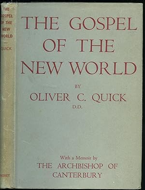Seller image for The Gospel of the New World; A Study in the Christian Doctrine of Atonement for sale by Little Stour Books PBFA Member