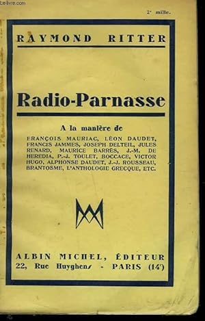 Bild des Verkufers fr RADIO-PARNASSE. zum Verkauf von Le-Livre