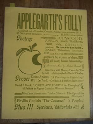 Seller image for Applegarth's Folly. A journal out of London, Ontario. Number one, summer 1973 for sale by The Odd Book  (ABAC, ILAB)