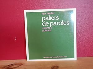 Paliers de paroles volume 2 (Collection Sur parole)