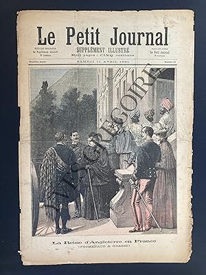 LE PETIT JOURNAL (SUPPLEMENT ILLUSTRE)-N°20-SAMEDI 11 AVRIL 1891