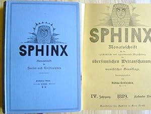 Sphinx - Monatsschrift für die geschichtliche und experimentale Begründung der übersinnlichen Wel...