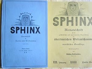 Sphinx - Monatsschrift für die geschichtliche und experimentale Begründung der übersinnlichen Wel...