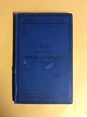 Imagen del vendedor de Materials for Translating English Into German with Grammatical Notes & a Vocabulary, First Part, Sixth Edition a la venta por Book Nook