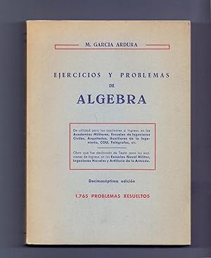 Seller image for EJERCICIOS Y PROBLEMAS DE ALJEBRA (1.765 PROBLEMAS RESUELTOS) for sale by Libreria 7 Soles