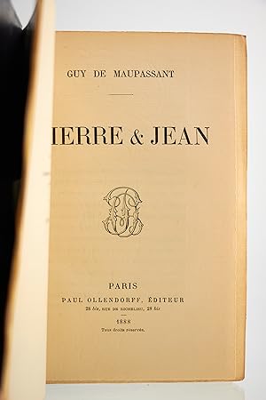 Image du vendeur pour Pierre et Jean mis en vente par Librairie Le Feu Follet