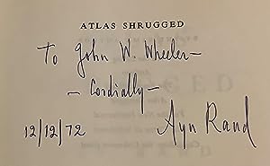Atlas Shrugged (Signed Presentation Copy)