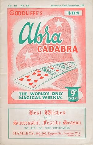 Image du vendeur pour Abracadabra" : The World's Only Magical Weekly. Volume 12, No 308. 22nd December 1951 mis en vente par Barter Books Ltd