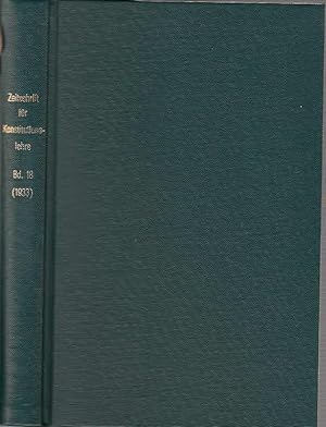 Imagen del vendedor de Achtzehnter (18.) Band 1933. Zeitschrift fr Konstitutionslehre. Reihentitel: Zeitschrift fr die gesamte Anatomie hrsgg. Von Julius Tandler, F. Chvostek, H. Braus, E. Kallius und F. Martius / Frher: Zeitschrift fr angewandte Anatomie und Konstitutionslehre herausgegeben von J. Tandler, A. Frhr. Von Eiselsberg, A. Kolisko und F.Martius. / Ab 1936: Zeitschrift fr Menschliche Vererbungs- und Konstitutionslehre hrsgg. Von G. Just und K.H. Bauer, ab 1949 als Organ der Gesellschaft fr Konstitutionsforschung herausgegeben von K.H. Bauer, G. Just und E. Kretschmer. a la venta por Antiquariat Carl Wegner