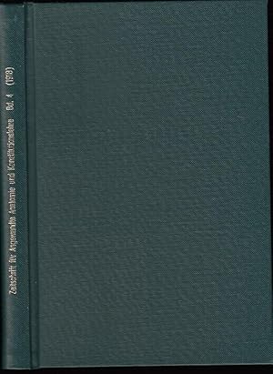 Immagine del venditore per Vierter (4.) Band 1918. Zeitschrift fr angewandte Anatomie und Konstitutionslehre herausgegeben von J. Tandler, A. Frhr. Von Eiselsberg, A. Kolisko und F.Martius. [ab 1922 mit dem Reihentitel: Zeitschrift fr die gesamte Anatomie hrsgg. Von Julius Tandler, F. Chvostek, H. Braus, E. Kallius und F. Martius / ab 1936: Zeitschrift fr Menschliche Vererbungs- und Konstitutionslehre hrsgg. Von G. Just und K.H. Bauer, ab 1949 als Organ der Gesellschaft fr Konstitutionsforschung herausgegeben von K.H. Bauer, G. Just und E. Kretschmer. venduto da Antiquariat Carl Wegner