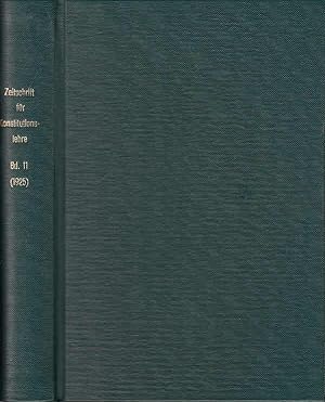 Imagen del vendedor de Elfter (11.) Band 1925. Zeitschrift fr Konstitutionslehre. Reihentitel: Zeitschrift fr die gesamte Anatomie hrsgg. Von Julius Tandler, F. Chvostek, H. Braus, E. Kallius und F. Martius / Frher: Zeitschrift fr angewandte Anatomie und Konstitutionslehre herausgegeben von J. Tandler, A. Frhr. Von Eiselsberg, A. Kolisko und F.Martius. / Ab 1936: Zeitschrift fr Menschliche Vererbungs- und Konstitutionslehre hrsgg. Von G. Just und K.H. Bauer, ab 1949 als Organ der Gesellschaft fr Konstitutionsforschung herausgegeben von K.H. Bauer, G. Just und E. Kretschmer. a la venta por Antiquariat Carl Wegner