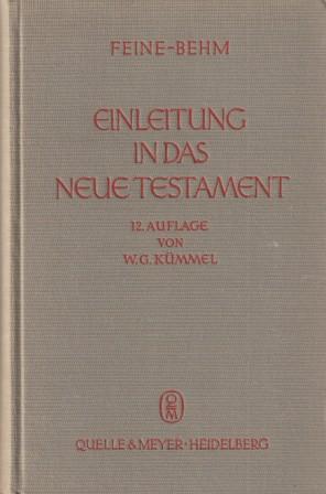 Seller image for Einleitung in das Neue Testament. for sale by Versandantiquariat Dr. Uwe Hanisch