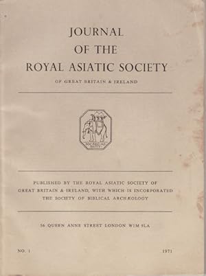 Bild des Verkufers fr Journal of the Royal Asiatic Society of Great Britain and Ireland. 1971. zum Verkauf von Asia Bookroom ANZAAB/ILAB