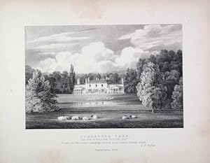 A Fine Original Antique Lithograph By G. F. Prosser Illustrating Worcester Park in Surrey, the Se...