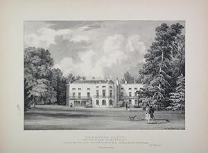 A Fine Original Antique Lithograph By G. F. Prosser Illustrating Surbiton Place in Surrey, the Se...