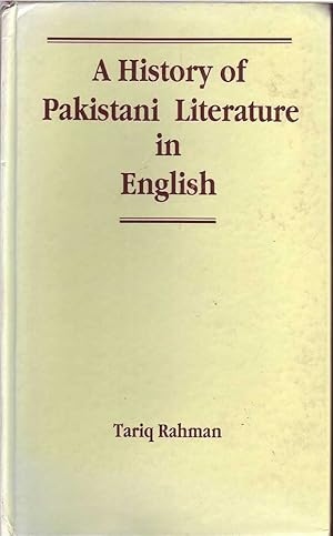 Imagen del vendedor de A History of Pakistani Literature in English a la venta por Mr Pickwick's Fine Old Books