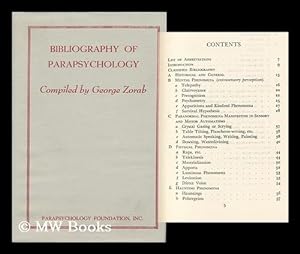 Image du vendeur pour Bibliography of Parapsychology mis en vente par MW Books Ltd.