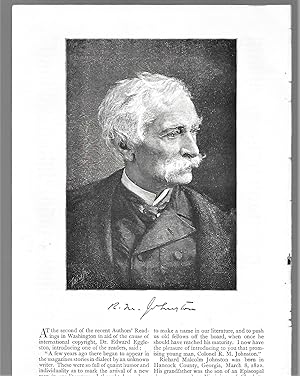 Seller image for Richard Malcolm Johnston for sale by Legacy Books II