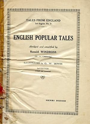 Seller image for ENGLISH POPULAR TALES (ABRIDGED) for sale by Le-Livre
