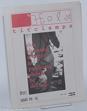 Bild des Verkufers fr Holy Titclamps: issue no. 19, June 2003 zum Verkauf von Bolerium Books Inc.