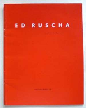 Bild des Verkufers fr Ed Ruscha. Recent works on paper. Karsten Schubert Ltd, London 1988. zum Verkauf von Roe and Moore