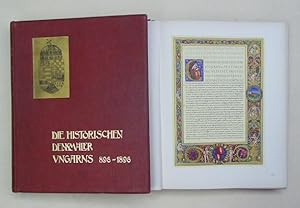 Immagine del venditore per Die historischen Denkmler Ungarns in der 1896er Millenniums-Landesausstellung. (896 - 1896). Herausgegeben mit Untersttzung des knigl. Ung. Handelsministerium. 2 Bnde. venduto da antiquariat peter petrej - Bibliopolium AG