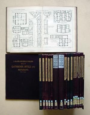 Grundriss-Vorbilder von Gebäuden aller Art. (16 von 17 Bänden in 20 Bdn.). Handbuch für Baubehörd...