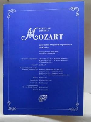 Wolfgang Amadeus Mozart ausgewählte Original-Kompositionen für Klavier ;.