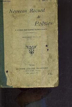 Seller image for NOUVEAU RECUEIL DE POESIES A L'USAGE DES CLASSES ELEMENTAIRES - 9E EDITION. for sale by Le-Livre