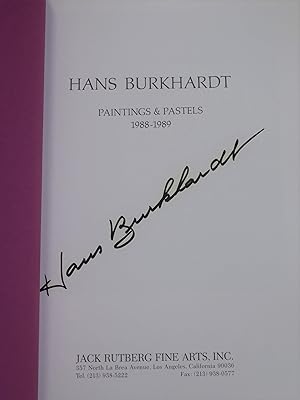 Hans Burkhardt: Paintings & Pastels 1988-1989