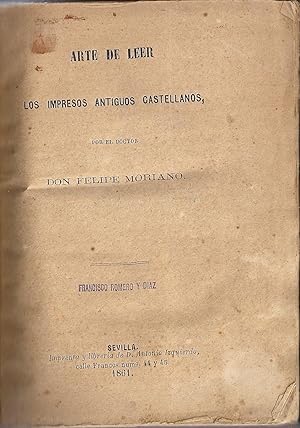 Bild des Verkufers fr Arte de leer los impresos antiguos castellanos zum Verkauf von Libreria Sanchez