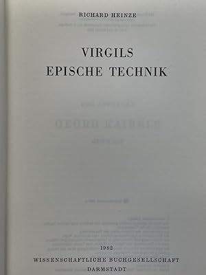 Bild des Verkufers fr Virgils epische technik zum Verkauf von LIBRAIRIE GIL-ARTGIL SARL