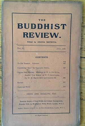 Seller image for The Buddhist Review. Volume 11. July 1920 for sale by Arthur Probsthain