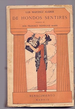 Image du vendeur pour DE HONDOS SENTIRES (Prologo de Francisco Rodriguez Marin) mis en vente par Libreria 7 Soles