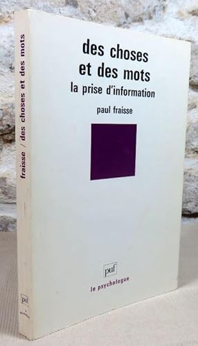 Immagine del venditore per Des choses et des mots, la prise d'information. venduto da Latulu