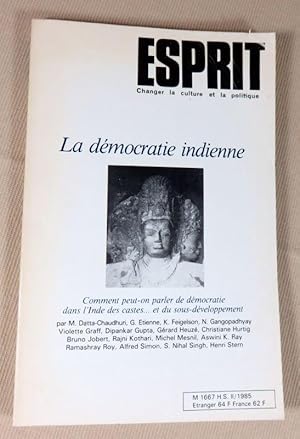 Image du vendeur pour Revue esprit : La dmocratie indienne. mis en vente par Latulu